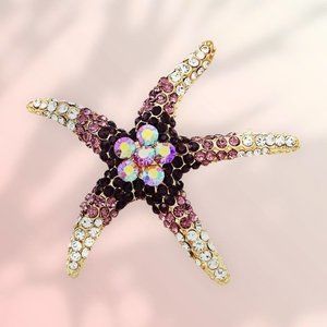 Rhinestone Starfish Broches